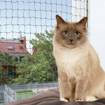 Filet de protection trixie vert olive l 8 x l 3 m - pour chat