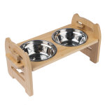 Gamelle double modern living ubud avec support en bambou - capacit : 550 ml, l 42 x l 19 x h 20 cm
