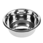 2x gamelle inox 2, 8 l 25 cm de diam. pour porte - gamelles - gamelle pour chien