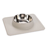 Gamelle en inox karlie dex avec support en silicone pour chien - 350 ml, 14 cm, gris clair