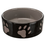 Gamelle trixie 0, 3l en c�ramique, motif d'empreintes de pattes pour chien et chat - d12cm