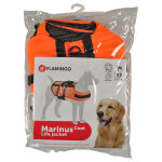 Gilet de sauvetage flamingo, orange pour chien - taille xs : longueur du dos 25 cm environ