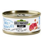 Greenwoods delight filet de thon, sardines pour chat 6 x 70 g