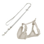 Harnais souple trixie junior avec laisse 26 - 34 cm / 1 cm, 200 cm, gris clair - pour chien