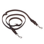 Heim laisse double en cuir avec mousqueton entrelac l 220x1, 8 cm