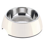 Hunter gamelle en m�lamine blanche avec insert en acier inoxydable 160ml, Ø11cm chien