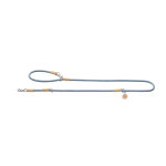 Hunter laisse r�glable malia, bleu tourterelle / beige 200cm de long, 10mm de large