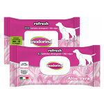Lingettes à l'aloe vera inodorina pour chiens et chats 40 pcs Lingettes à l'aloe vera inodorina pour chiens et chats 40 pcs