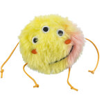 Jouet pour chats monstre en peluche � l'herbe � chat de trixie, jaune 10 cm