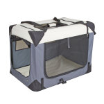 Kerbl pet caisse de transport journey gris / beige 92x65x66cm chien