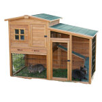 Kerbl pet clapier fortuna petits animaux avec enclos - 220x115x75cm (2 paquets * ) petits animaux