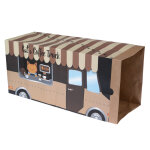 Tunnel en papier tiaki coffee truck pour chat 27x 22x 60 cm