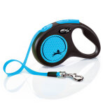 Laisse - enrouleur flexi new neon (5 m), bleu pour chien - taille s : jusqu'à 15 kg Laisse - enrouleur flexi new neon (5 m), bleu pour chien - taille s : jusqu'à 15 kg