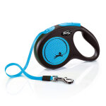Laisse - enrouleur flexi new neon (5 m), bleu pour chien - taille m : jusqu'à 25 kg Laisse - enrouleur flexi new neon (5 m), bleu pour chien - taille m : jusqu'à 25 kg