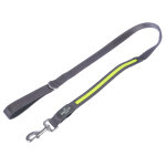 Laisse à led usb jaune fluo et gris nomad tales spirit pour chien - l 120 cm, l 25 mm Laisse à led usb jaune fluo et gris nomad tales spirit pour chien - l 120 cm, l 25 mm