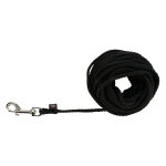 Laisse à pister trixie ronde, noire pour chien - taille s - m : l 10 m x 5 mm de diamètre Laisse à pister trixie ronde, noire pour chien - taille s - m : l 10 m x 5 mm de diamètre