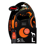 Laisse - sangle flexi xtreme orange, 5 m pour chien - taille l : jusqu'à 65 kg Laisse - sangle flexi xtreme orange, 5 m pour chien - taille l : jusqu'à 65 kg