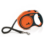 Laisse - sangle flexi xtreme orange, 5 m pour chien - taille l : jusqu'� 65 kg