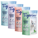 Litire (6x5l) tigerino crystals lot mixte: classique, floral, lavandre, aloe vera
