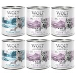 Little wolf of wilderness 6 x 800 g pour chiot - lot mixte junior : 4 x canard & veau, 2 x poulet & saumon ... Little wolf of wilderness 6 x 800 g pour chiot - lot mixte junior : 4 x canard & veau, 2 x poulet & saumon ...