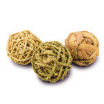 Lot de 3 balles de 8 cm de diam�tre jr farm, pour rongeur et lapin