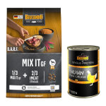 Lot belcando mix it grain - free 3 kg + belcando single protein 6 x 400 g pour chien - poulet