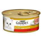 Lot de botes gourmet gold les mousselines 48 x 85 g - lot mixte (24 x boeuf + 24 x poulet)