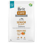 Brit care grain - free senior & light saumon, pommes de terre pour chien - 3 kg
