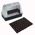 Lot : cage de transport ferplast atlas car + tapis vetbed� isobed sl, noir pattes grises pour chien - ...