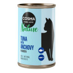 6x140g cosma nature thon, anchois - p�t�e pour chat
