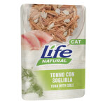 6x70g life cat thon adulte naturel avec sole nourriture humide pour chat