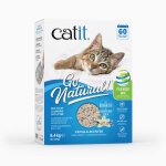 Lot �conomique: 2x6, 4kg pois + bentonite vanille catit go natural ! liti�re pour chats