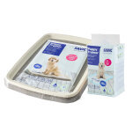Lot �conomique : set taille l + 50 tapis toilettes savic puppy trainer pour chiot