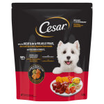 Lot �conomique : 2x1, 4kg cesar adult avec boeuf, volaille et l�gumes croquettes pour chien