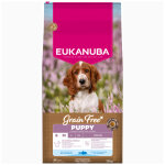 Lot conomique : 2x12kg eukanuba grain free puppy small & medium breed poisson de mer nourriture sche ...