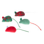Lot de jouets de no�l en forme de souris tiaki pour chat - 4 souris