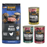 Lot mixte belcando 15 kg / 12, 5 kg + 6 x 400 g pour chien - junior maxi (12, 5 kg)