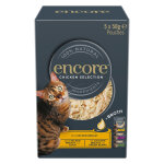 Encore en bouillon 5 x 50 g sachets pour chat - slection au poulet (3 saveurs)
