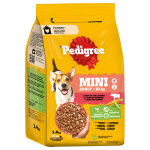 1, 4kg pedigree mini adult <10kg avec du boeuf et des l�gumes, croquettes pour chiens