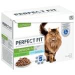 Perfect fit senior 7 + pour chat - lot mixte : dinde, carottes / poisson de mer, petits pois 12 x 85 ... Perfect fit senior 7 + pour chat - lot mixte : dinde, carottes / poisson de mer, petits pois 12 x 85 ...
