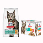 Lot perfect weight adult 1 - 6 : 8kg croquettes poulet + 24x85g sachets hill's science plan chat