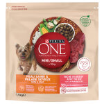 Purina one mini peau saine & pelage soyeux boeuf pour chien - 1, 5 kg Purina one mini peau saine & pelage soyeux boeuf pour chien - 1, 5 kg