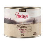 6x 200g purizon kitten filet de poulet avec dinde nourriture pour chats humide