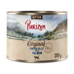 6x 200g purizon kitten filet de poulet avec saumon nourriture pour chats humide