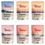 Purizon organic bio 6 x 85 g pour chat - lot mixte (2 x poulet, 2 x boeuf, 1 x saumon, 1 x canard)