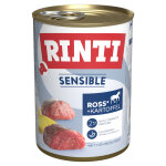 Rinti sensible 6 x 400 g pour chien - cheval, foie de poulet, pommes de terre