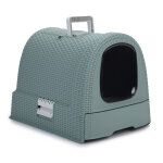 Maison de toilette curver bleu gris - pour chat