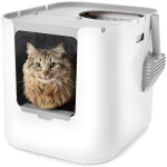 Maison de toilette modkat xl blanc - pour chat