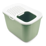Maison de toilette savic hop in pour chat - vert / blanc