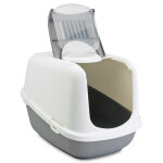 Maison de toilette savic nestor xxl, gris clair / blanc - pour chat